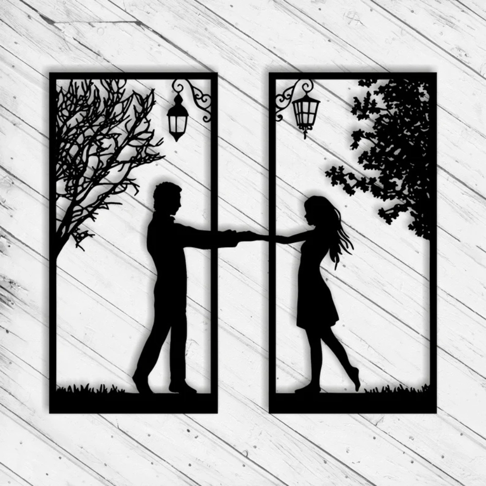 Couple Love Metal Wall Art (WD123)